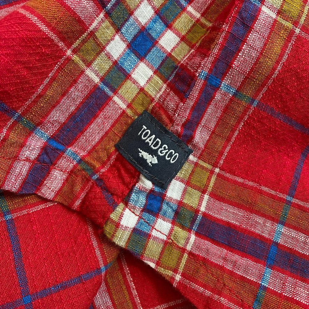 Toad & Co Plaid Airscape Short Sleeve Shirt Canoe  NWT XXL   - 1A1049 - Picture 4 of 6